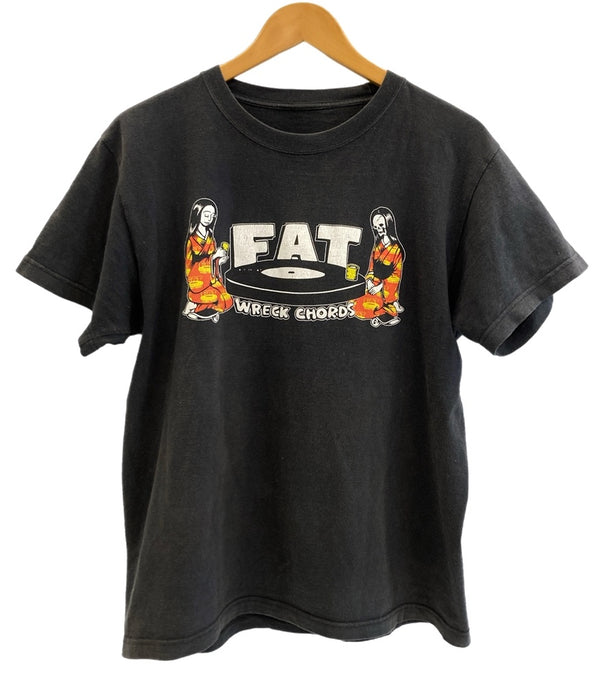 ヴィンテージ vintage FAT WRECK CHORDS ファット レック コーズ 黒 Tシャツ ブラック 101MT-3935