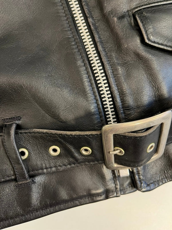 ショット SCHOTT 613 ワンスター 牛タグ ダブルライダース ジャケット USA製 アメリカ製 黒 38 ジャケット ブラック 101MT-4954