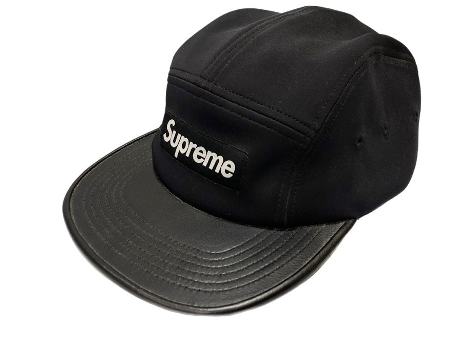 シュプリーム SUPREME Neoprene Leather Camp Cap Black 14SS Box Logo 