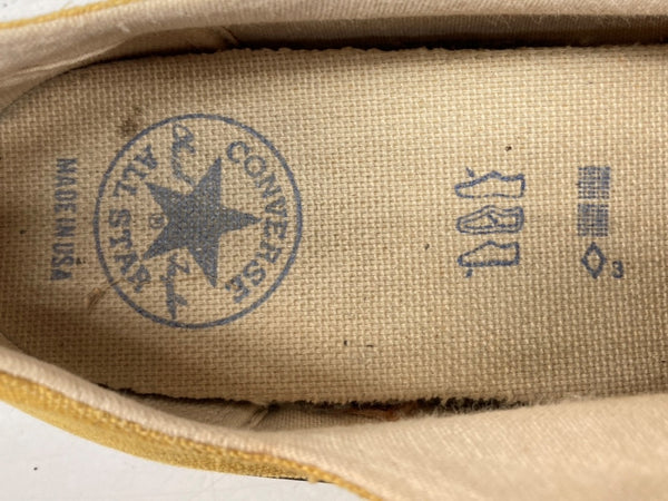 コンバース CONVERSE 90s ALL STAR LOW オールスターロー キャンバス ヴィンテージ USA製 丸ロゴ シューズ マスタード 黄 メンズ靴 スニーカー イエロー US7 104S-890