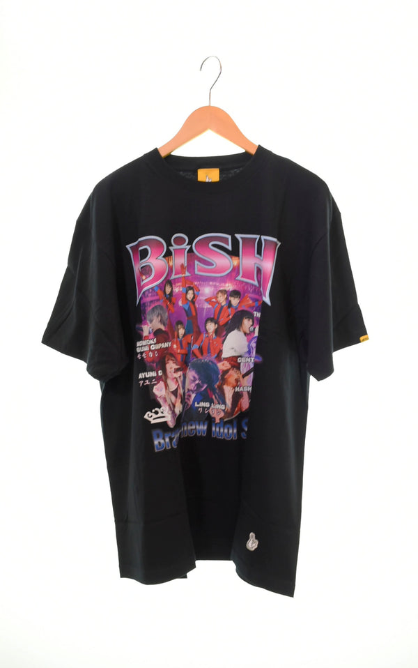 エフアールツー #FR2 BISH コラボ クルーネック プリント 半袖Tシャツ 黒 FRC1505 Tシャツ ブラック LLサイズ 103MT-761