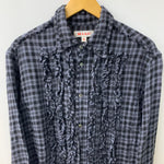 エムエーエスユー MASU 23ss GRUNGE PLAID SHIRT 長袖シャツ ブラック 46サイズ 201MT-4667