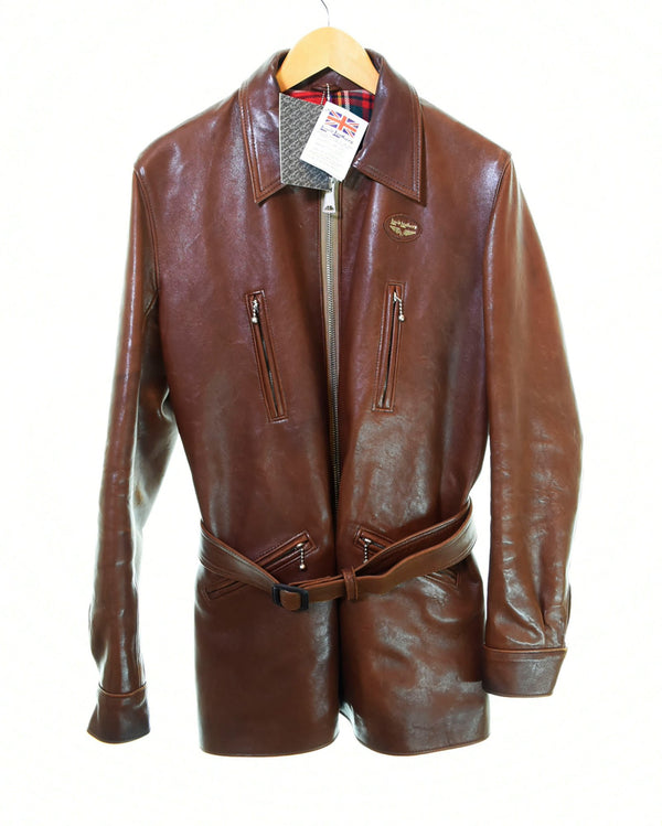 ルイスレザー Lewis Leathers No.62 BLACK ARROW ブラックアロー BROWN ブラウン ハーフコート レザー ジャケット  62 38 ジャケット ブラウン Lサイズ 103MT-815