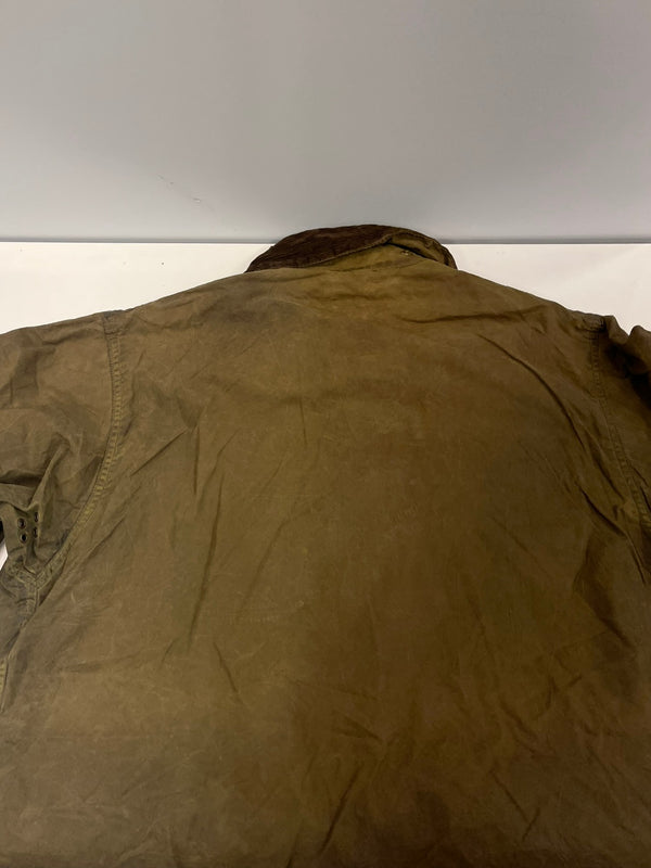 バブアー BARBOUR 90's 90年代 3ワラント BORDER ボーダー ワックス コットン オイルドジャケット コート VINTAGE ヴィンテージ A200 C40 ジャケット カーキ 101MT-5340