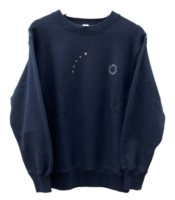 オールドフォークハウス OLD FOLK HOUSE トレーナー 長袖 カットソー クルーネック プルオーバー コットン ポリエステル MADE IN JAPAN 日本製 NAVY 紺 OFH003PO61 SIZE2 スウェット ロゴ ネイビー 104MT-1838
