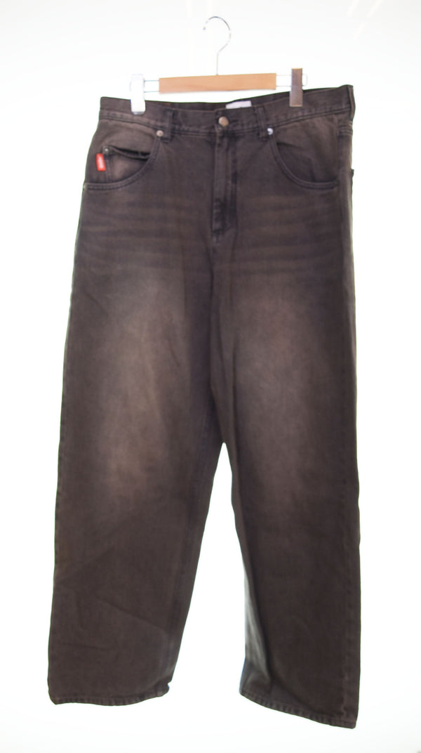 ナインティナインティ 9090 King Logo Buggy Denim キングロゴ デニムパンツ ジーンズ バギー 刺繍 NN1539 デニム ブラック LLサイズ 103MB-516