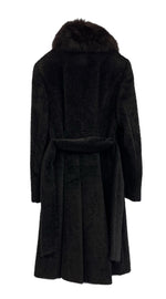 マックスマーラ Max Mara アルパカウールコート スーリベルテッドコート 黒 60161979 コート ブラック 42 101LT-192