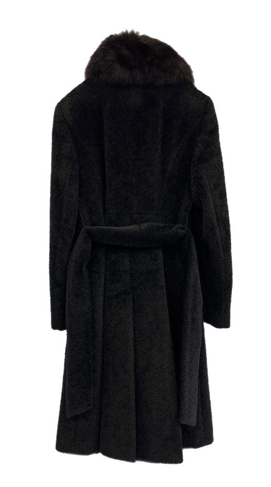 マックスマーラ Max Mara アルパカウールコート スーリベルテッドコート 黒 60161979 コート ブラック 42 101LT-192