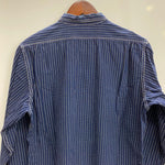 【曜日割引対象外】 リアルマッコイズ The REAL McCOY’S THE DOUBLE DIAMOND  スターウォバッシュ ストライプ デニムシャツ 長袖シャツ ネイビー 15サイズ 201MT-4365 VB