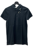 サンローラン Saint Laurent SL STAR POLO 半袖 ポロシャツ 星 月 鹿の子 カットソー YSL 黒 454124 YB1DS 半袖ポロシャツ プリント ブラック XSサイズ 104MT-1339