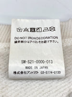 セントマイケル SAINT MICHAEL 21SS CREW SWEAT SHIRT クルーネック スウェット ヴィンテージ加工 白 SM-S21-0000-013 スウェット プリント ホワイト Sサイズ 104MT-1657