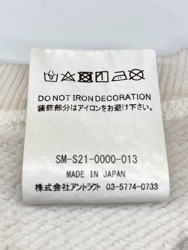セントマイケル SAINT MICHAEL 21SS CREW SWEAT SHIRT クルーネック スウェット ヴィンテージ加工 白 SM-S21-0000-013 スウェット プリント ホワイト Sサイズ 104MT-1657