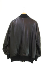 エムエスエムエル  MSML  OVERSIZED LEATHER MA-1 JACKET オーバーサイズレザー ジャケット 黒  M11-02A5-JK01 ジャケット 無地 ブラック Mサイズ 103MT-398