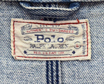 ラルフローレン RalphLauren 80s 90s 白タグ デニムトラッカージャケット 4つポケット 80's 90's ジャケット ブルー Lサイズ 103MT-3559