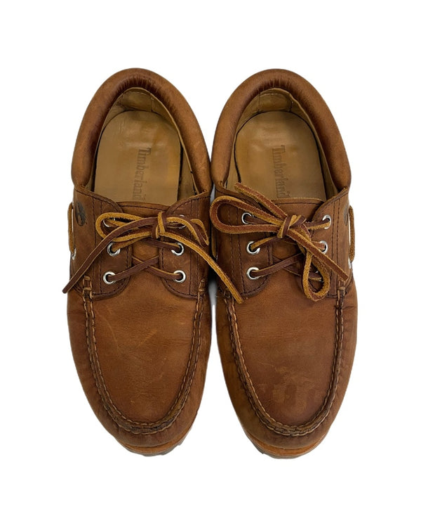 ティンバーランド Timberland Authentic 3 Eye Classic スリーアイ クラシック デッキシューズ 茶 A5S2M メンズ靴 モカシン ブラウン 25.5cm 101sh-2205
