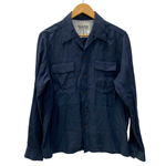 【曜日割引対象外】 ワコマリア WACKO MARIA レーヨン 長袖シャツ 長袖シャツ ネイビー Mサイズ 201MT-4649