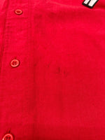 ナイキ NIKE JORDAN 90s BASEBALL SHIRT ベースボール シャツ ジャンプマン ボタン ヴィンテージ 半袖 刺繍 赤 半袖シャツ ロゴ レッド 104MT-1962