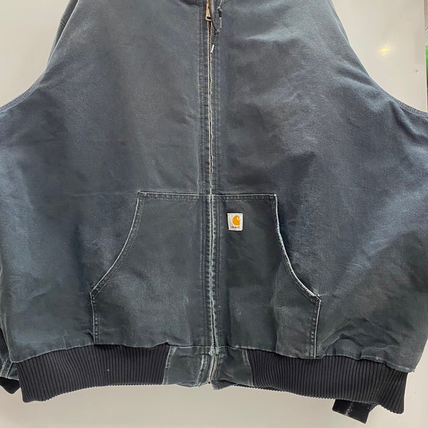 【曜日割引対象外】 カーハート Carhartt USA製 アクティブジャケット ダック ジャケット ブラック 4XLサイズ 201MT-4606 VB