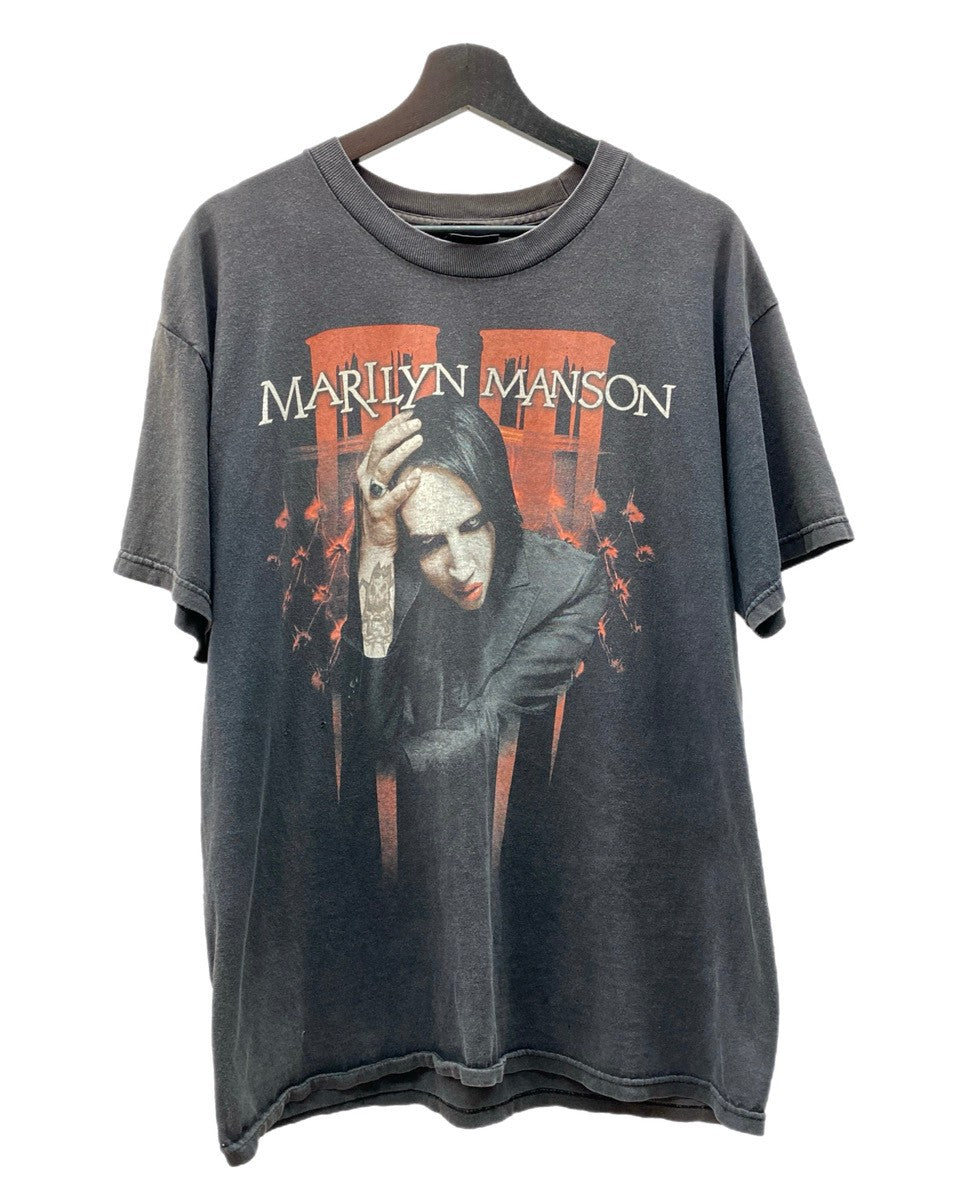 バンドTシャツ BAND-T 00’s MARILYN MANSON マリリンマンソン バンT ロックT ヴィンテージ Giant 黒 サイズ不明  Tシャツ プリント ブラック 104MT-451