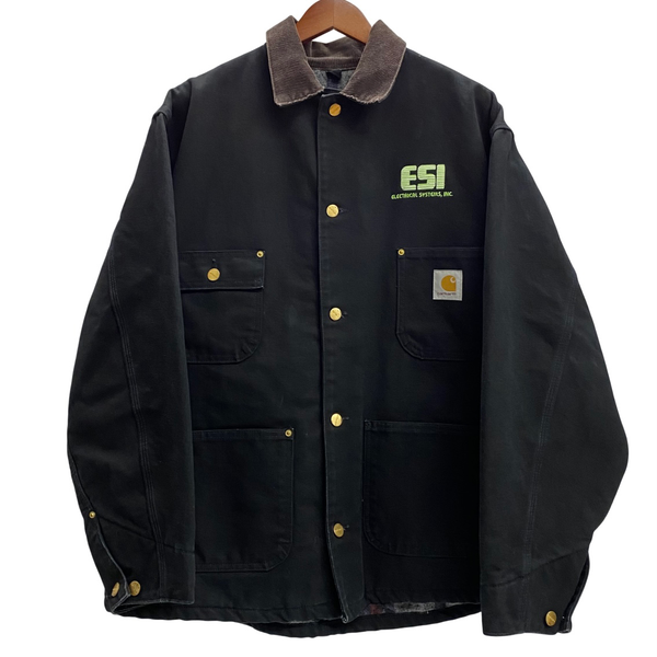 【曜日割引対象外】 カーハート Carhartt ミシガンチョアコート カバーオール ブランケットライナー ダック ジャケット ブラック 201MT-4466 VB