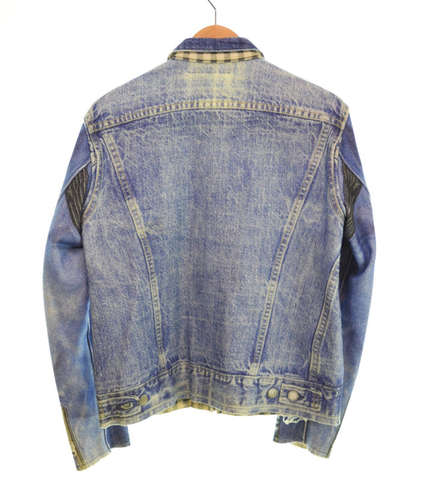 トーキング アバウト ジ アブストラクション TALKING ABOUT THE ABSTRACTION 転写 Wool Jacket ウール ジャケット 3rd TYPE チェック リバーシブル 2 ジャケット ブルー 103MT-2335