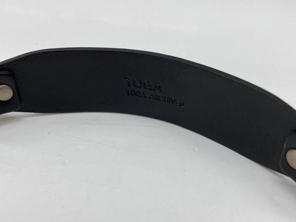 トーガ TOGA Double buckle bangle ダブル バックル バングル ウエスタン ブレスレッド 黒 銀 TZ31-AK922 メンズジュエリー バングル・ブレスレット 総柄 ブラック 104A-82