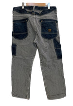 バンソン VANSON Leathers ヒッコリー デニム ペインターパンツ ワークパンツ ジーンズ カーゴパンツ ネイビー 38インチ 101MB-645