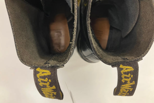 ドクターマーチン Dr.Martens イングランド製 10ホールブーツ イエローステッチ MADE IN ENGLAND  メンズ靴 ブーツ ワーク ブラック UK7 25.5cm 101sh-2033