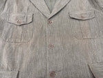 ヴィンテージ VINTAGE ITEM Green Chambray Lapeled Work Jacket グリーン シャンブレー ラペル ユーロワーク サファリジャケット 4ポケット サイズ表記なし ジャケット 無地 グリーン 104MT-275