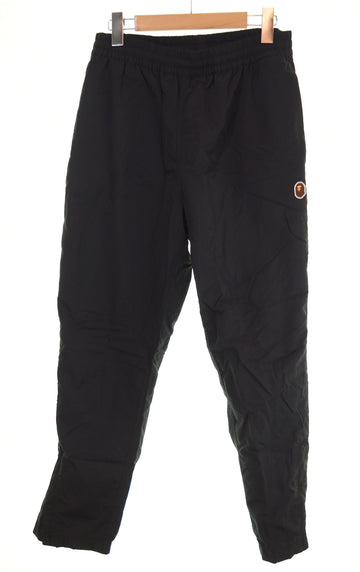 アベイシングエイプ A BATHING APE elasticated-waist trousers ナイロンパンツ 黒 001PTH801016M ボトムスその他 ブラック Mサイズ 103MB-406
