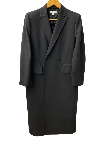 ハイク HYKE セミダブルチェスターコート コート ブラック 201LT-424