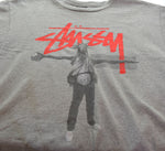 ステューシー STUSSY 8ボール 自由の女神像 フロントロゴ プリント 半袖Tシャツ グレー Tシャツ グレー Mサイズ 103MT-2431