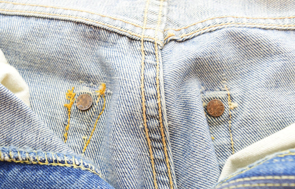 リーバイス LEVI'S 554zxx 紙パッチ VINTAGE ヴィンテージ デニム 60年代 60's 60s  トップボタン刻印E 隠しリベット センターセット セミオートマチックTALON タロン ジップ デニム ブルー 103MB-327
