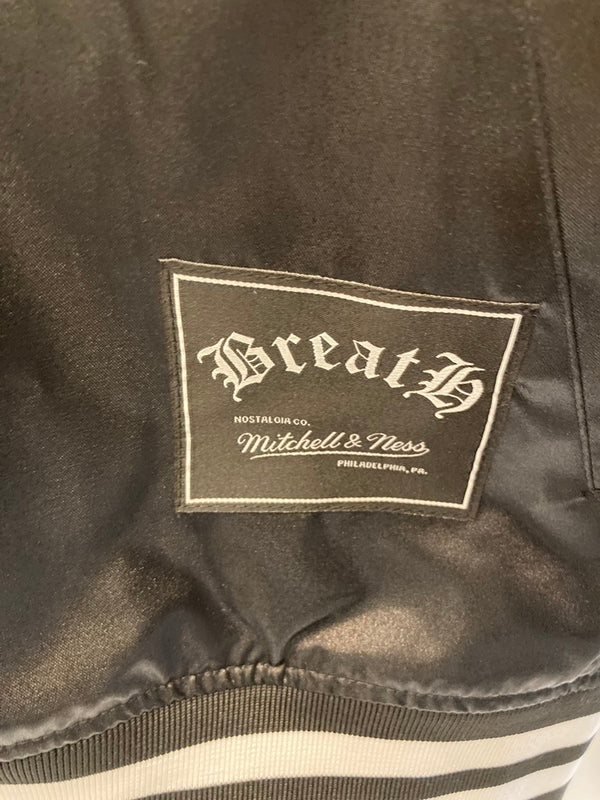 ミッチェル＆ネス Mitchell & Ness BREATH スタジャン ジャンパー 黒 ワッペン 2XL ジャケット ブラック 3Lサイズ 101MT-3239