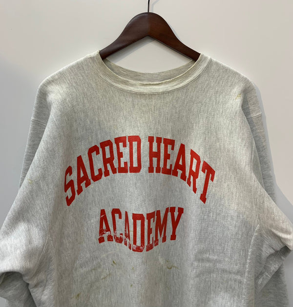 【曜日割引対象外】 チャンピオン Champion 90's USA製 前期 REVERSE WEAVE SACRED HEART UNIVERSITY スウェット グレー XXLサイズ 201MT-2991 VB