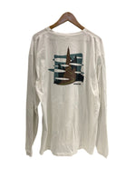 パタゴニア PATAGONIA 90s～ Vintage ヴィンテージ Beneficial T's USA製 グラフィック バックプリント ロングスリーブ 長袖カットソー 白 XL ロンT ホワイト LLサイズ 101MT-4780