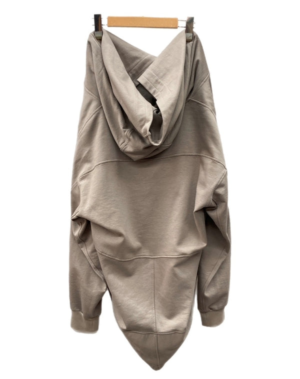 ユリウス JULIUS 22SS Obscure Graige Hoodie グレージュ フーディ 変形 パーカー ボタン 薄茶 777CUM1 サイズ 2 パーカ 無地 ベージュ 104MT-1658