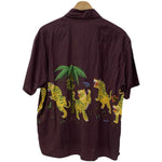 インク ink オープンカラーシャツ 半袖シャツ レッド Mサイズ 201MT-3765