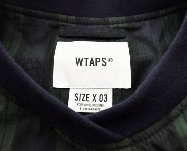 ダブルタップス WTAPS 22AW SMOCK JACKET COPO チェック プルオーバー ジャケット 緑 222TQDT-JKM03 3 ジャケット グリーン 103MT-1743