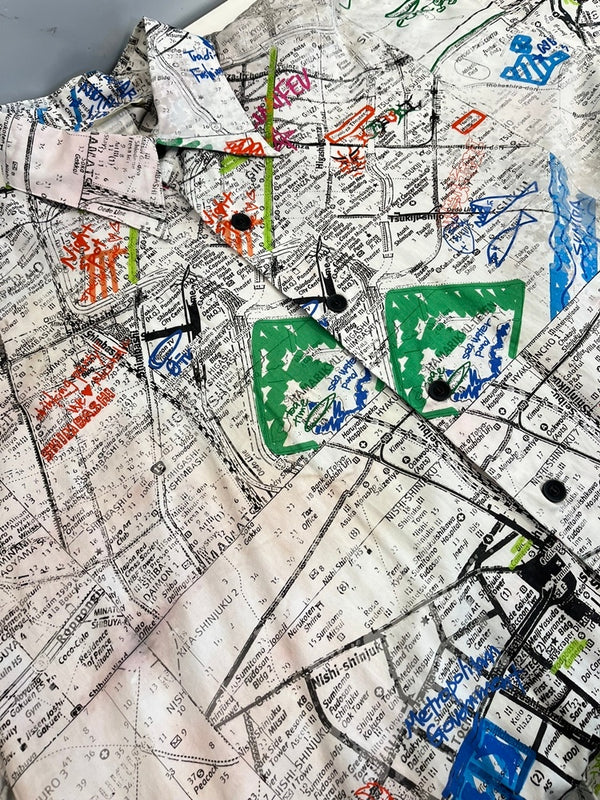 リミフゥ LIMI feu ヨウジヤマモト Yohji Yamamot TOKYO MAP ロングシャツドレス 白 LR-D03-020 長袖シャツ ホワイト サイズ02 101LT-140