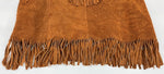 ヴィンテージ vintage MS.PIONEER USA製 70's~90’s GENUINE LEATHER 本革 スウェード ウエスタン フリンジ テーラード フロントボタン BROWN 茶色 ジャケット ブラウン SIZE8 104LT-198