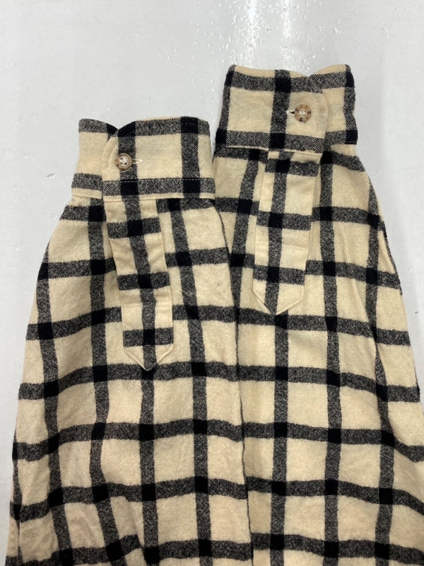 ペンドルトン PENDLETON 70s WOOL CHECK SHIRT ウール チェック シャツ ネルシャツ USA製 長袖 ボタン 薄茶 長袖シャツ チェック ベージュ Lサイズ 104MT-1540