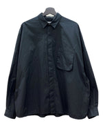 ジャンピエール THE JEAN PIERRE Thomas Mason SIGNATURE 11XL SHIRT シグネチャー シャツ オーバーサイズ ボタン 比翼 長袖 黒 長袖シャツ 無地 ブラック ONE SIZEサイズ 104MT-2324