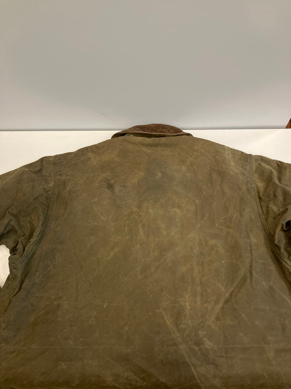 バブアー BARBOUR 90's 90年代 3ワラント NORTHUMBRIA ノーザンブリア ワックス コットン オイルドジャケット ハーフコート VINTAGE ヴィンテージ A400 C42 ジャケット カーキ 101MT-5238