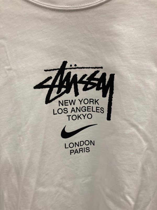 ステューシー STUSSY ナイキ NIKE ロゴ プリントTシャツ 白  DD3342-121 XL Tシャツ ホワイト LLサイズ 101MT-3115