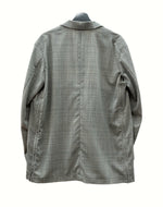 ヨーク YOKE 21SS SIDE OPEN COUBLE-BREASTED JACKET サイドオープン ジップ ジャケット テーラード ファスナー 灰 YK21SS0193J サイズ 2 ジャケット チェック グレー 104MT-982