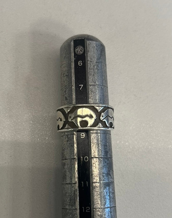 シルバー Silver BEAR & BROKEN ARROW STERLING SILVER RING ベア アンド ブロークンアロー スターリングシルバー ピンキーリング  メンズジュエリー・アクセサリー インディアンジュエリー 指輪・リング シルバー 101G-207