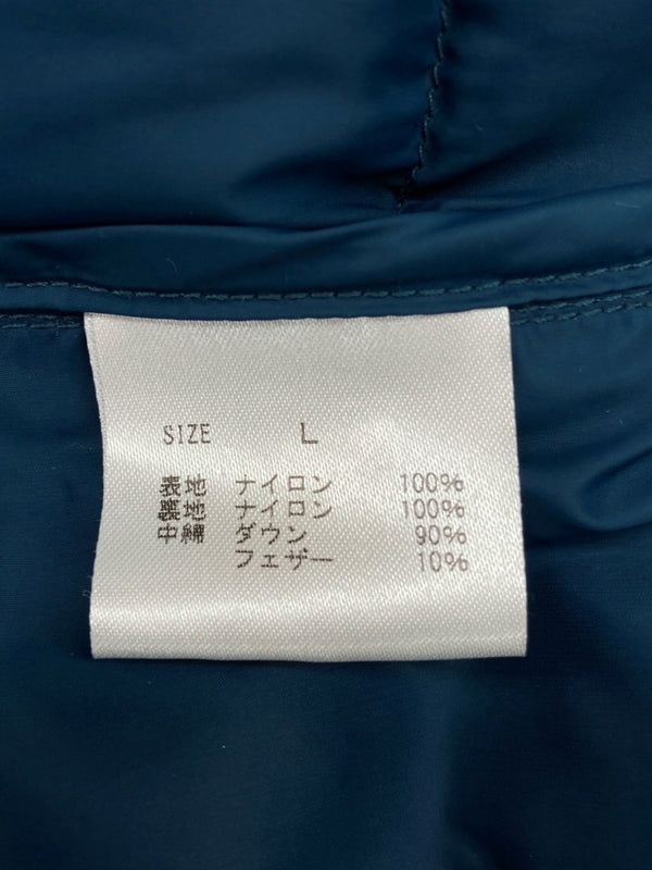 ナンガ NANGA INNER DOWN JACKET インナー ダウン ジャケット ノーカラー アウトドア WILD-1 紺 ジャケット ロゴ ネイビー Lサイズ 104MT-877