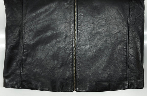 ギャップ GAP 90s LEATHER JACKET レザー ジャケット ジップアップ OLDGAP オールドギャップ アウター 黒 ジャケット 無地 ブラック Lサイズ 104MT-2106