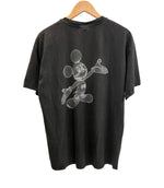 US US古着 90's 90年代 Hanes disneycollege.com MICKEY MOUSE ディズニー バーチャル 3D ミッキーマウス オフィシャル VINTAGE ヴィンテージ Tシャツ ブラック Lサイズ 101MT-4747